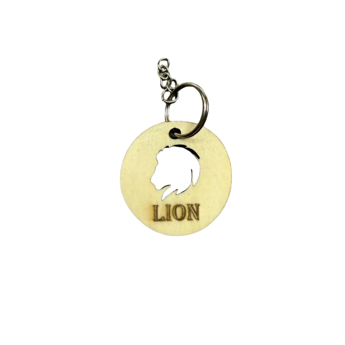 Porte-Clé en bois- Signe Lion - 3Dvolution